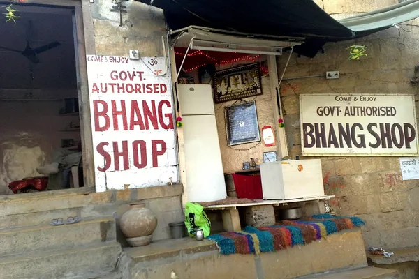 The front of a bhang shop in Jaisalmer
