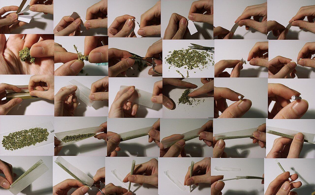 A long conical hand-rolled cigarette